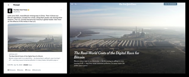 Did The New York Times Publish Manipulated Footage Of A Bitcoin Mine?